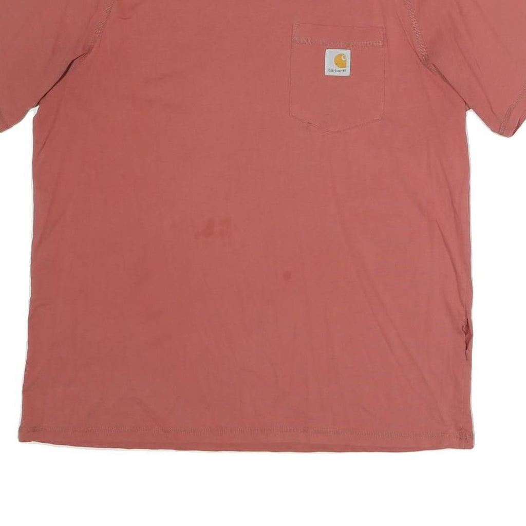 CARHARTT Womens Rust Orange Pocket T-Shirt L Short Sleeve Crew Neck Workwear