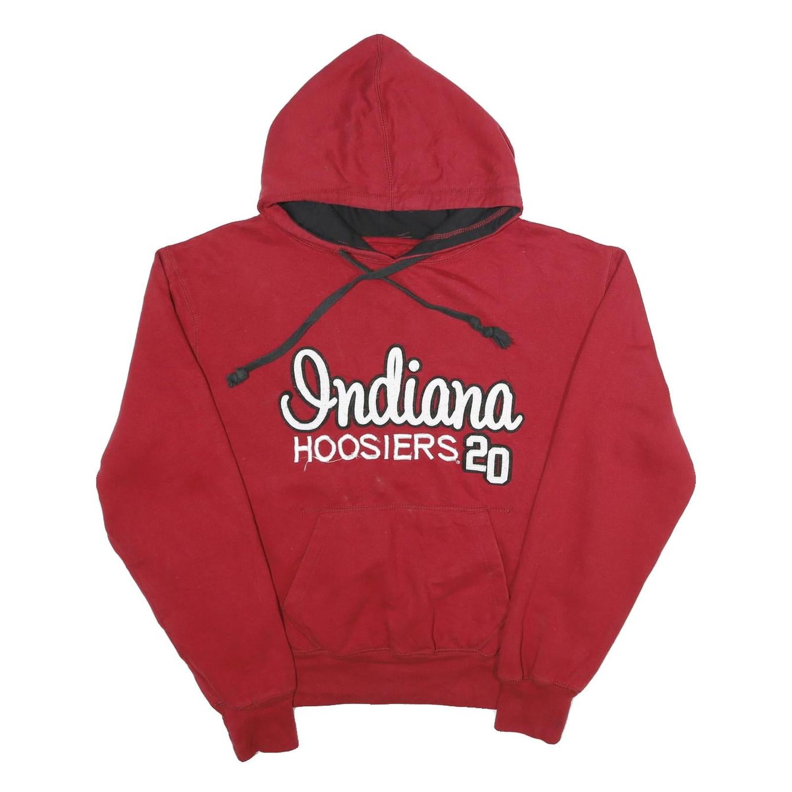PRESSBOX Mens Red Indiana Hoosiers Pullover Hoodie L Cotton Blend