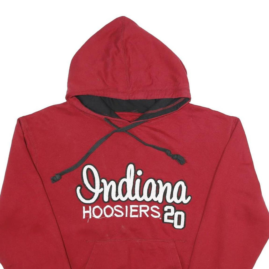 PRESSBOX Mens Red Indiana Hoosiers Pullover Hoodie L Cotton Blend