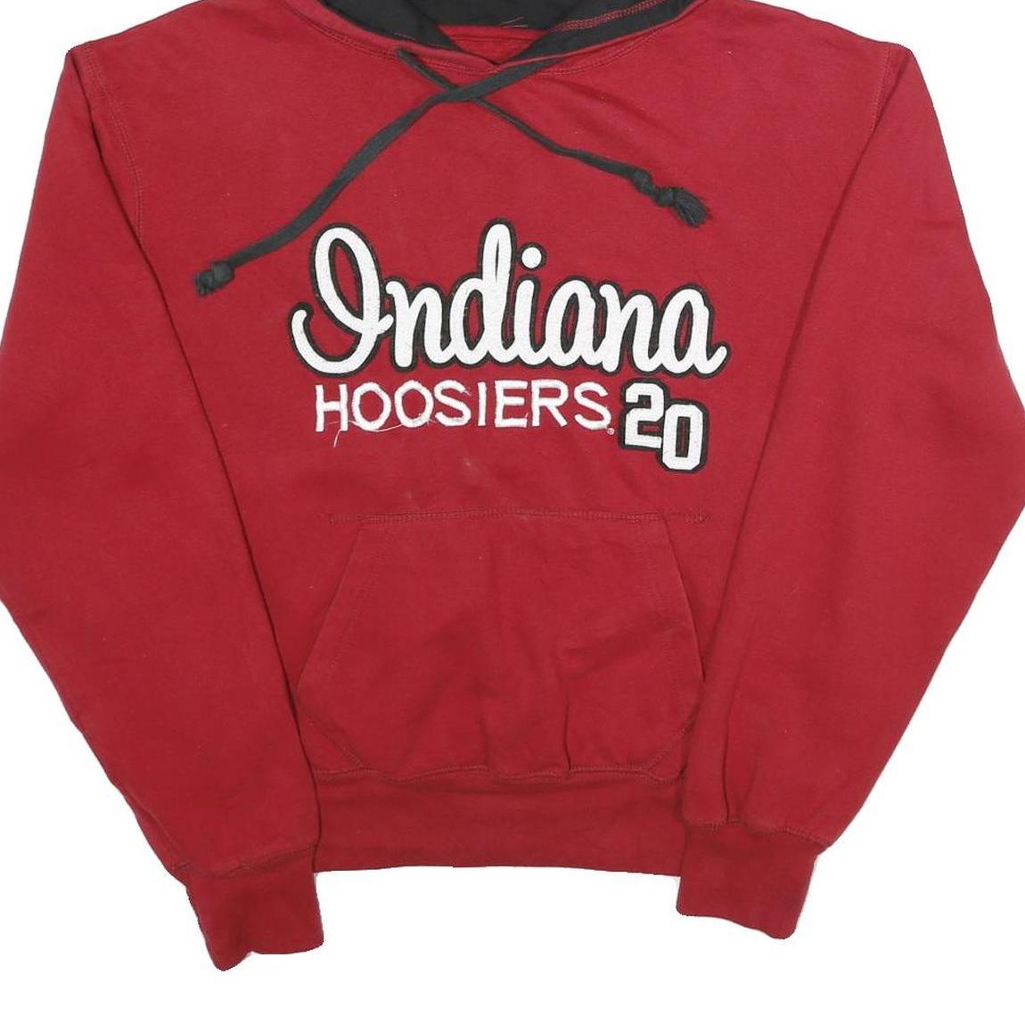 PRESSBOX Mens Red Indiana Hoosiers Pullover Hoodie L Cotton Blend