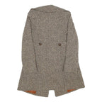 GUESS Womens Beige Wool Blend Button Jacket S Woven Tailored Classic Long Sleeve