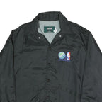 DUNBROOKE Mens Black NBA Sprite Button Jacket M Polyester Blend Plain Basketball