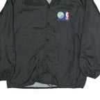 DUNBROOKE Mens Black NBA Sprite Button Jacket M Polyester Blend Plain Basketball