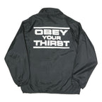 DUNBROOKE Mens Black NBA Sprite Button Jacket M Polyester Blend Plain Basketball