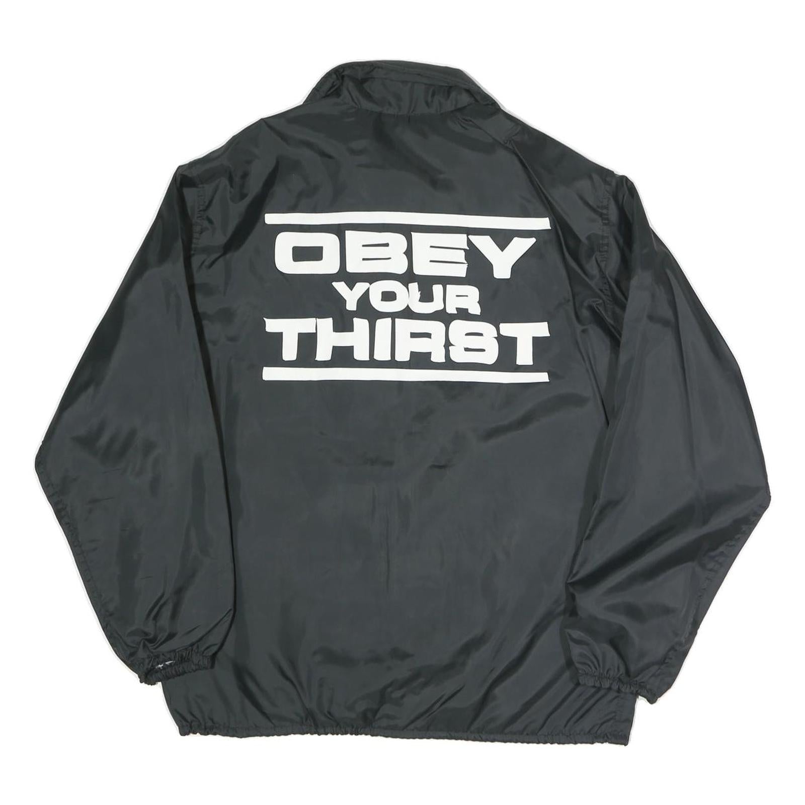 DUNBROOKE Mens Black NBA Sprite Button Jacket M Polyester Blend Plain Basketball