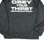 DUNBROOKE Mens Black NBA Sprite Button Jacket M Polyester Blend Plain Basketball