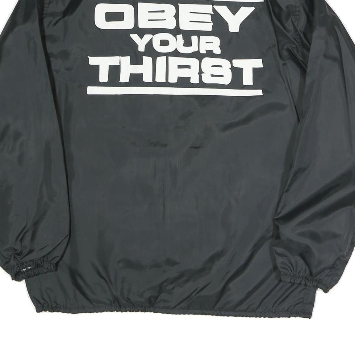 DUNBROOKE Mens Black NBA Sprite Button Jacket M Polyester Blend Plain Basketball