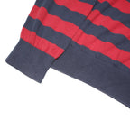TOMMY HILFIGER Mens Red & Blue Patterned Cotton Blend Jumper Crew Neck Basic