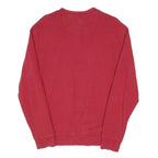 CALVIN KLEIN Womens Red Crew Neck M Logo Print Cotton Blend Sweatshirt