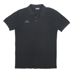 KAPPA Mens Black Short Sleeve Logo Embroidered Polo Shirt M Cotton Blend