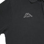 KAPPA Mens Black Short Sleeve Logo Embroidered Polo Shirt M Cotton Blend