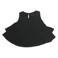 ZARA Womens Black Flared Sleeveless Round Neck Top XS Elegant Casual