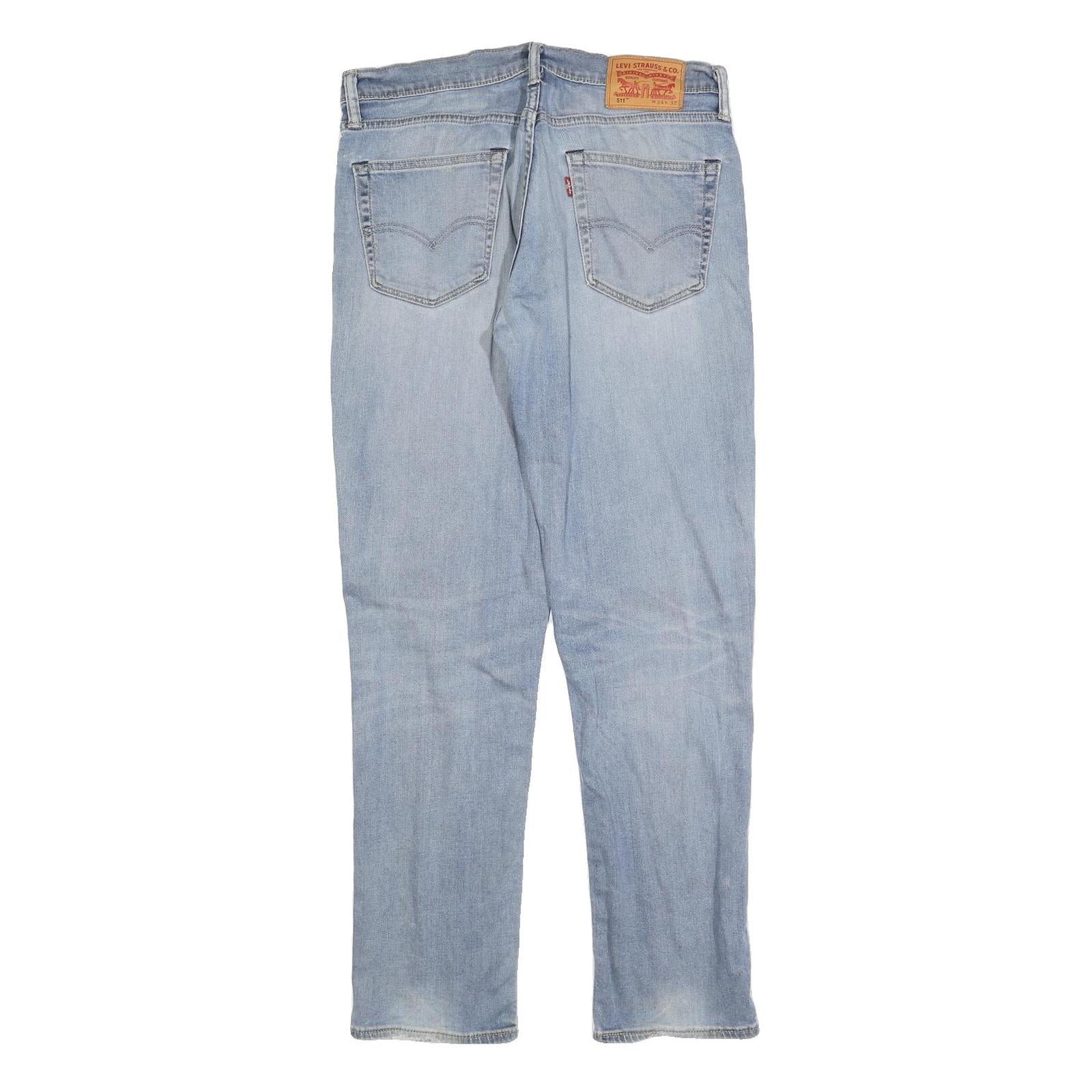 LEVI'S 511 Slim Mens Jeans Blue Slim Skinny Denim Light W34 L32 Casual Stylish