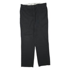 DICKIES Mens Polyester Blend Black Regular Fit Straight Trousers W40 L34