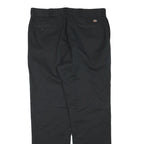 DICKIES Mens Polyester Blend Black Regular Fit Straight Trousers W40 L34
