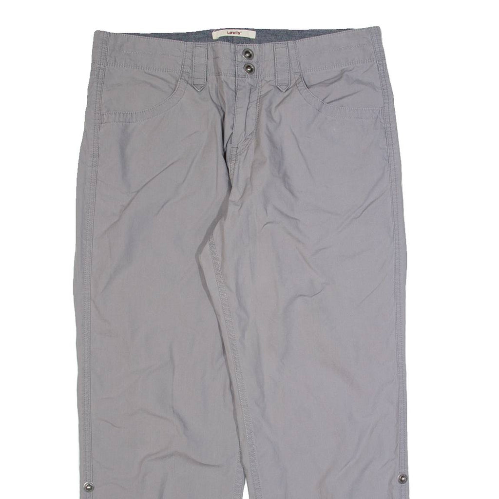 LEVI'S Womens Trousers Grey Regular Straight W32 L25