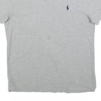 POLO RALPH LAUREN Mens Grey Short Sleeve Plain L Cotton Blend Polo Shirt