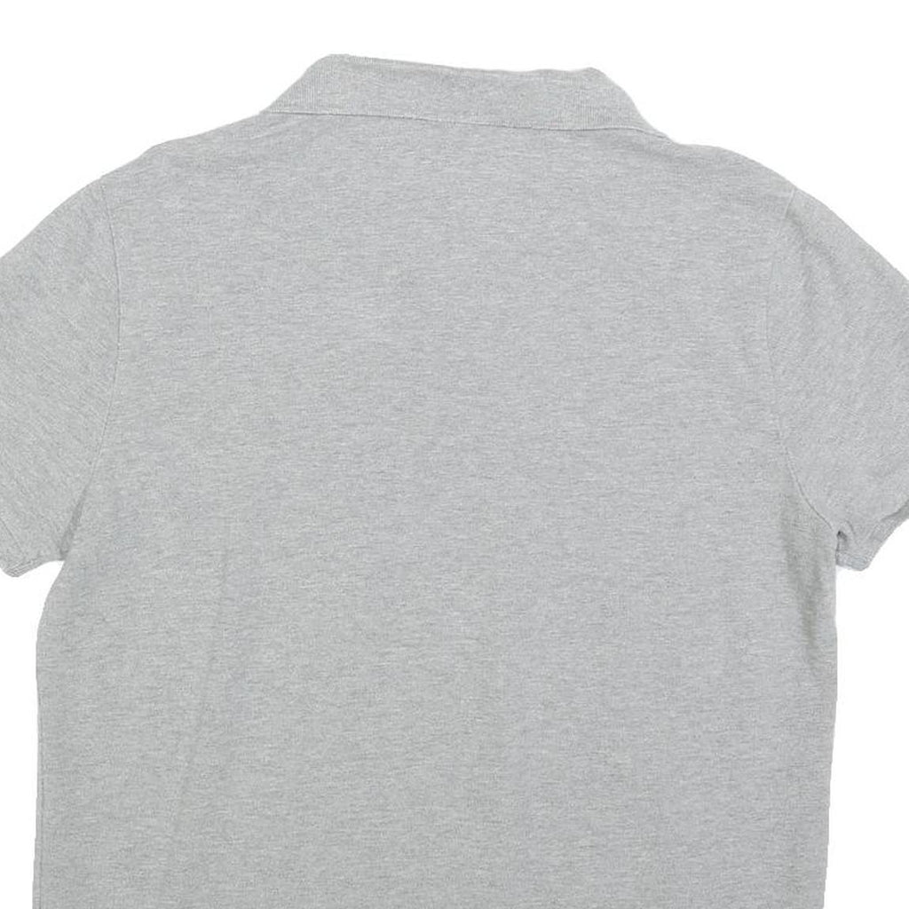 POLO RALPH LAUREN Mens Grey Short Sleeve Plain L Cotton Blend Polo Shirt