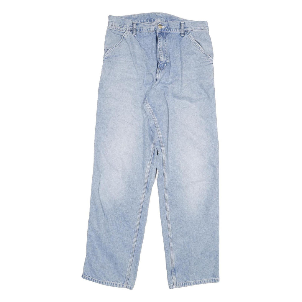 CARHARTT Mens Regular Fit Light Blue Denim Jeans W30 L32 Casual Workwear