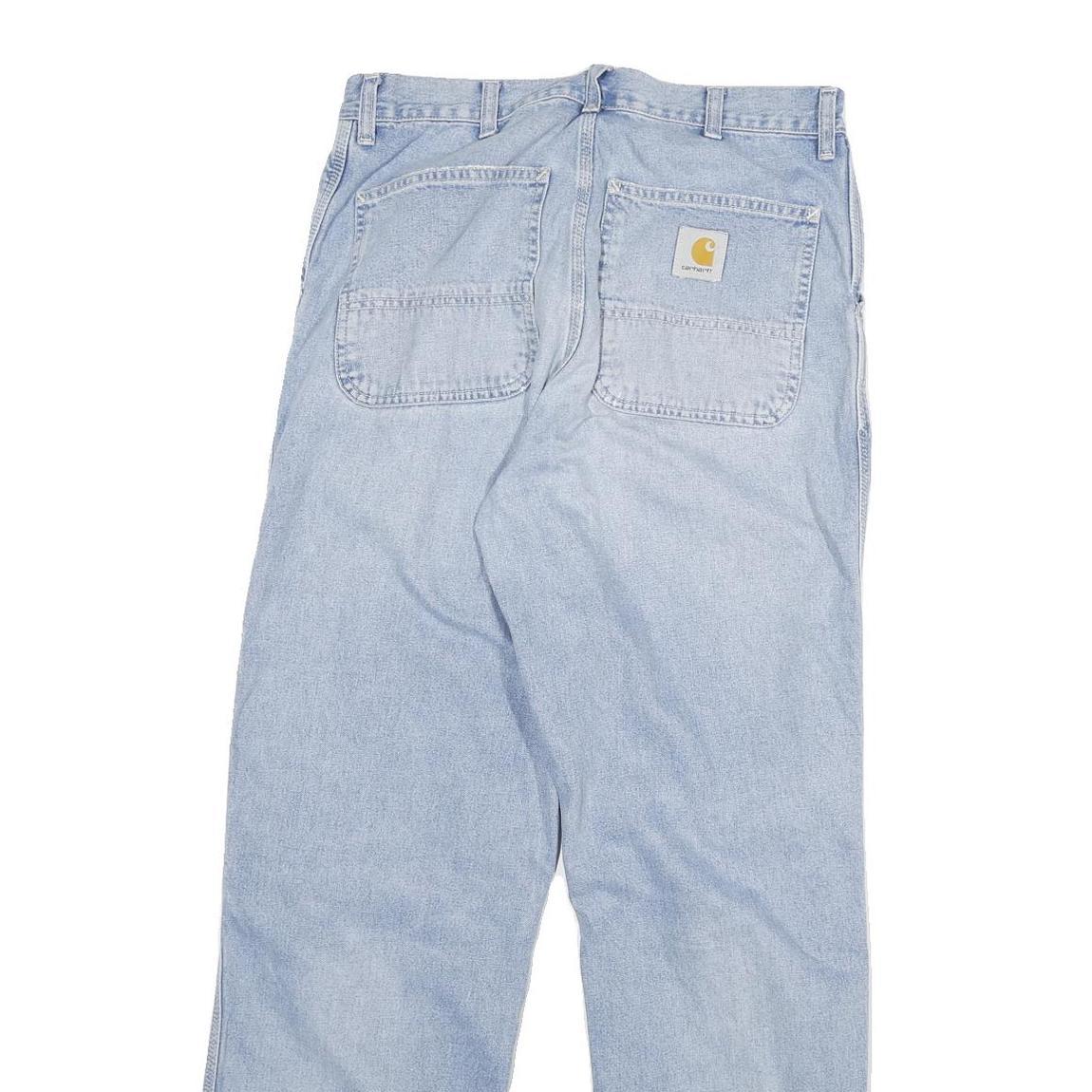 CARHARTT Mens Regular Fit Light Blue Denim Jeans W30 L32 Casual Workwear