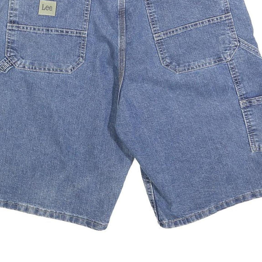 LEE Mens Shorts Blue Casual Denim L W34 Pocketed Classic Fit