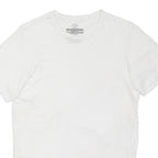 CALVIN KLEIN Mens White Plain T-Shirt S Short Sleeve Crew Neck Classic Cotton