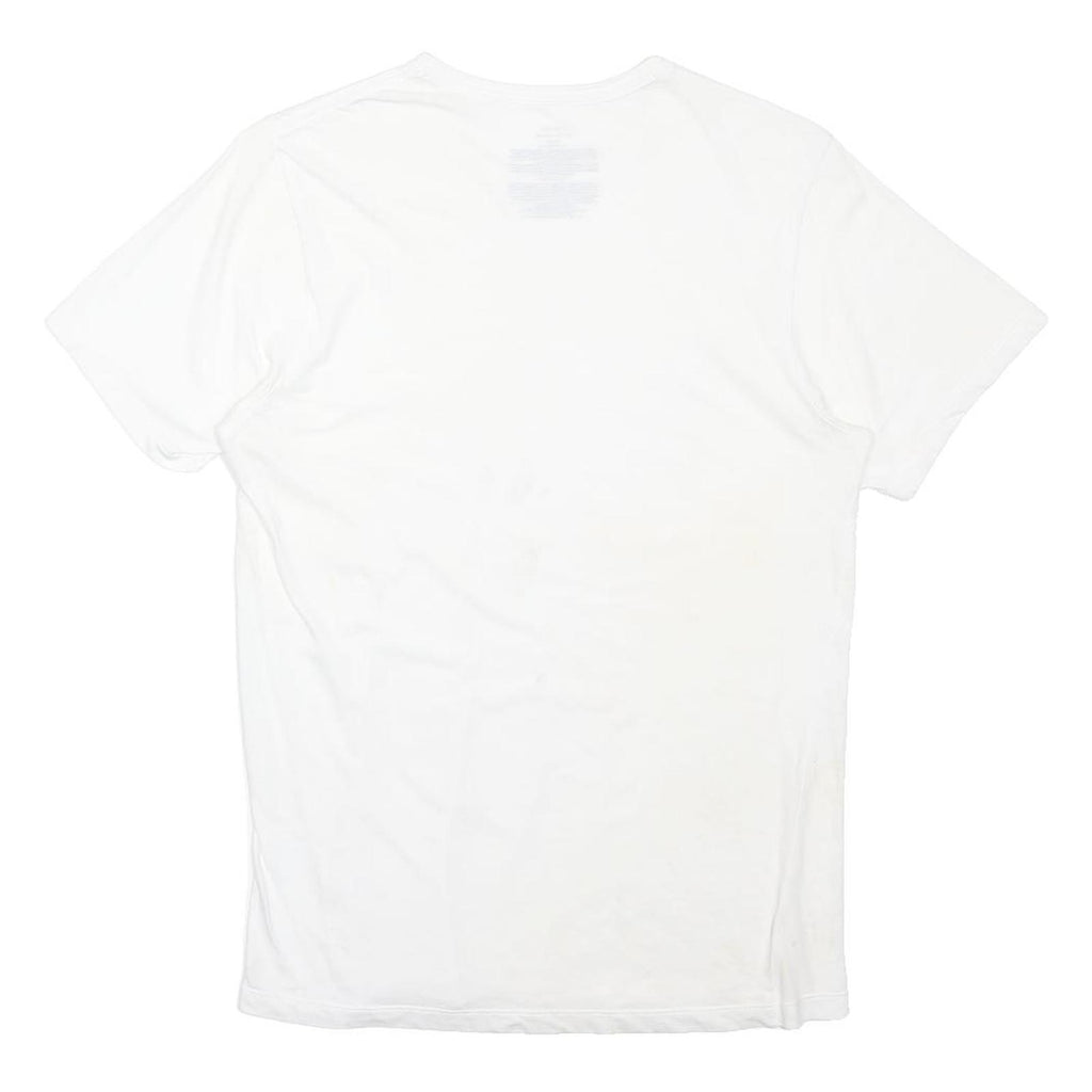 CALVIN KLEIN Mens White Plain T-Shirt S Short Sleeve Crew Neck Classic Cotton