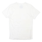 CALVIN KLEIN Mens White Plain T-Shirt S Short Sleeve Crew Neck Classic Cotton