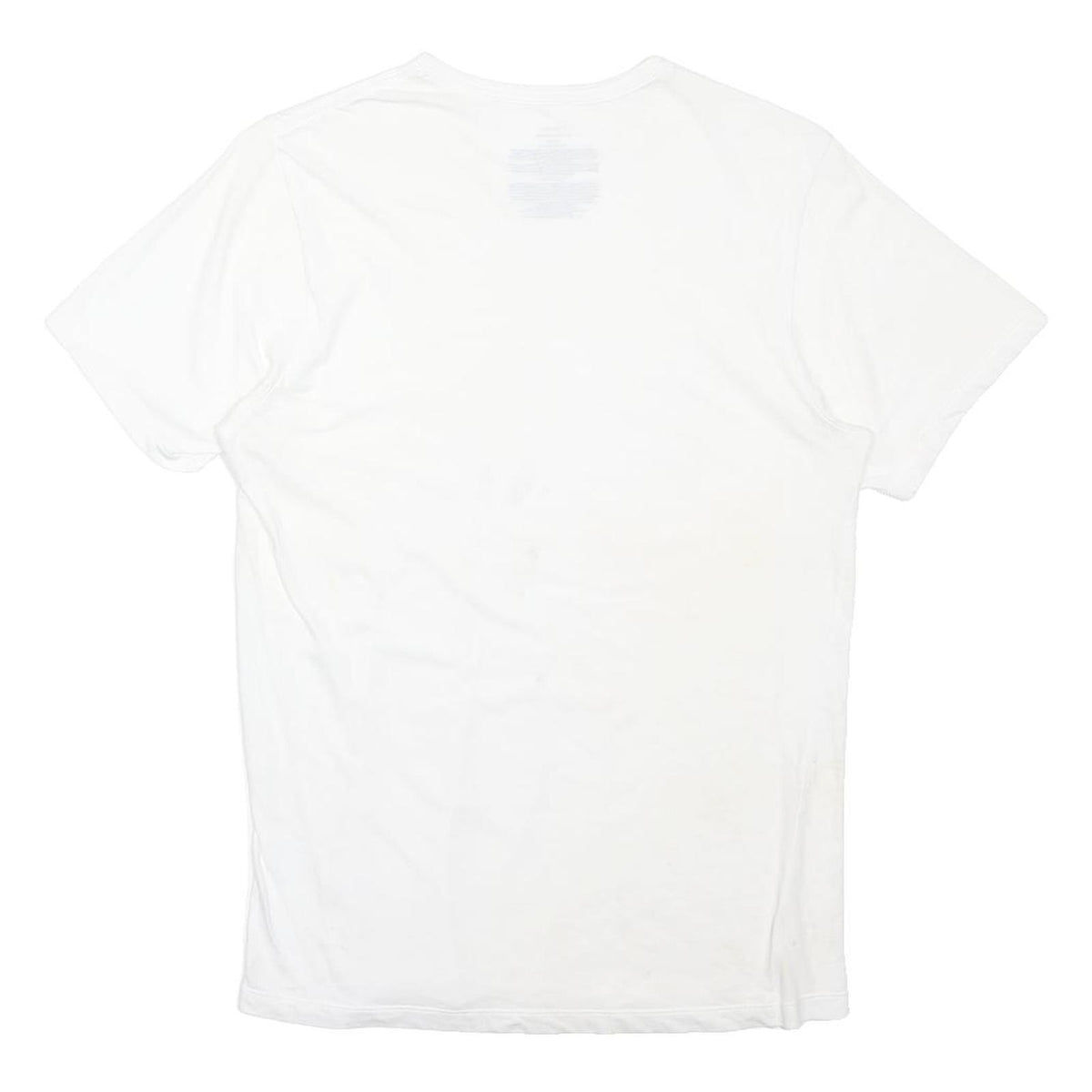 CALVIN KLEIN Mens White Plain T-Shirt S Short Sleeve Crew Neck Classic Cotton