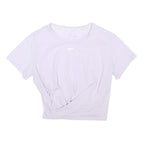 NIKE Womens White Crop T-Shirt M Short Sleeve Crew Neck Sportswear