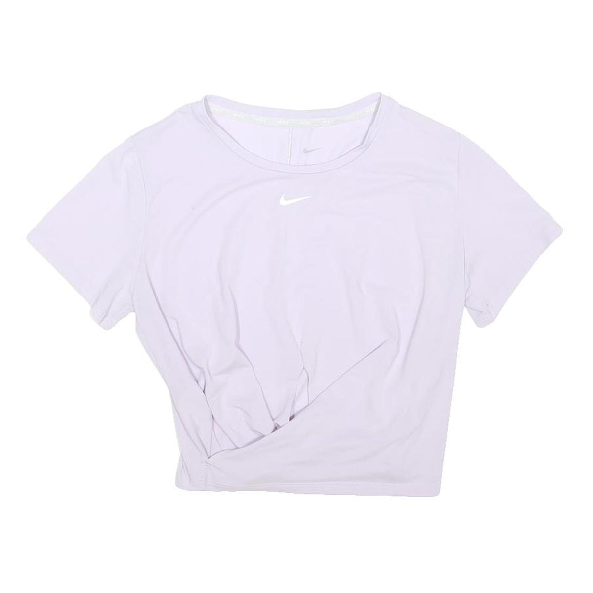 NIKE Womens White Crop T-Shirt M Short Sleeve Crew Neck Sportswear