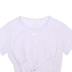 NIKE Womens White Crop T-Shirt M Short Sleeve Crew Neck Sportswear