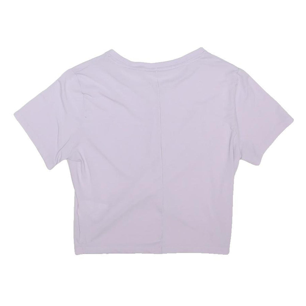NIKE Womens White Crop T-Shirt M Short Sleeve Crew Neck Sportswear