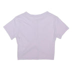 NIKE Womens White Crop T-Shirt M Short Sleeve Crew Neck Sportswear