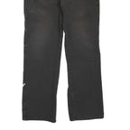 DICKIES Womens Regular Fit Straight Black Denim W34 L30 Workwear Zip Jeans