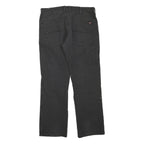 DICKIES Womens Regular Fit Straight Black Denim W34 L30 Workwear Zip Jeans