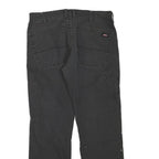 DICKIES Womens Regular Fit Straight Black Denim W34 L30 Workwear Zip Jeans