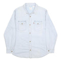 LEVI'S Mens Blue Denim Shirt L Western Style Long Sleeve Cotton Blend Casual
