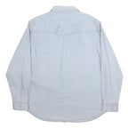 LEVI'S Mens Blue Denim Shirt L Western Style Long Sleeve Cotton Blend Casual