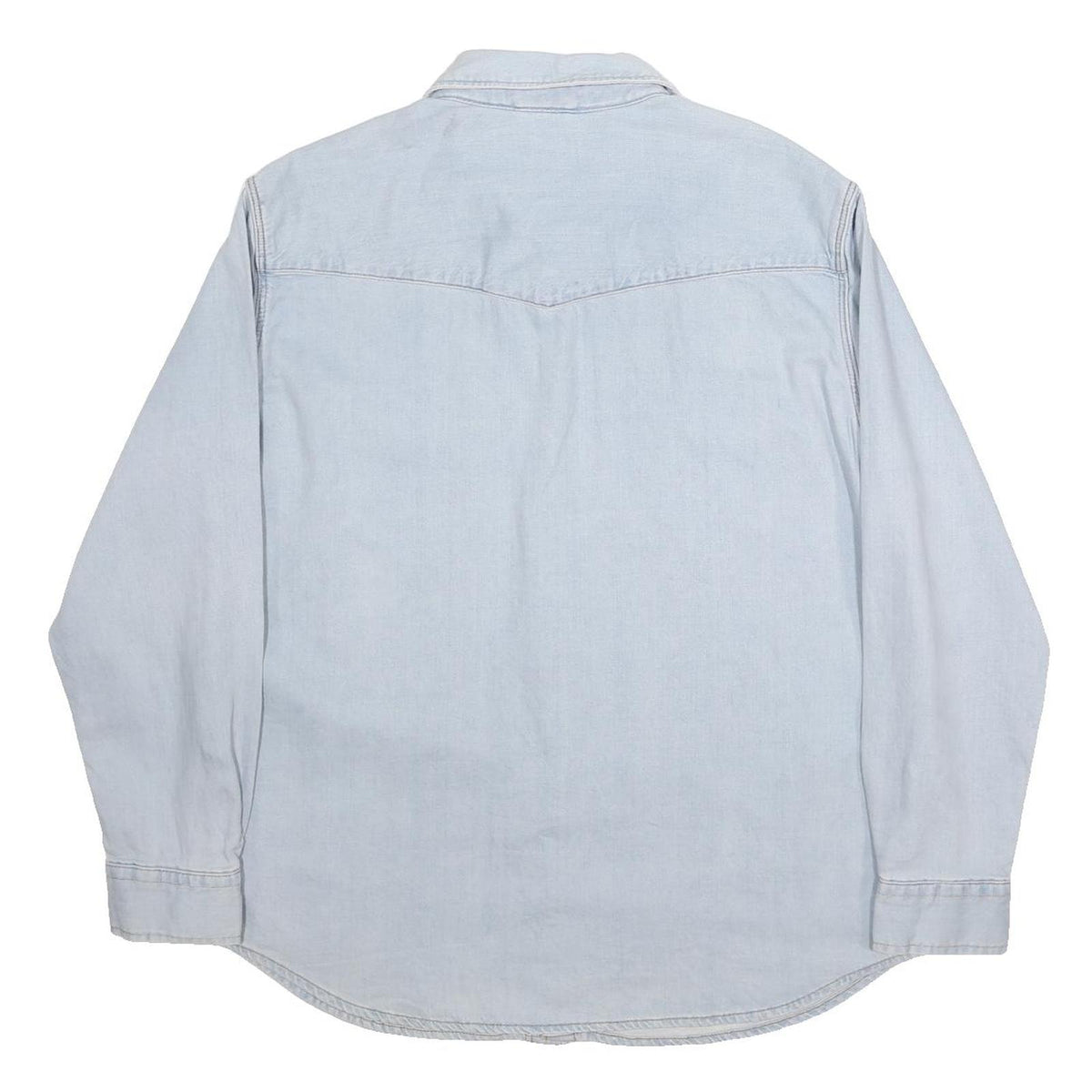 LEVI'S Mens Blue Denim Shirt L Western Style Long Sleeve Cotton Blend Casual