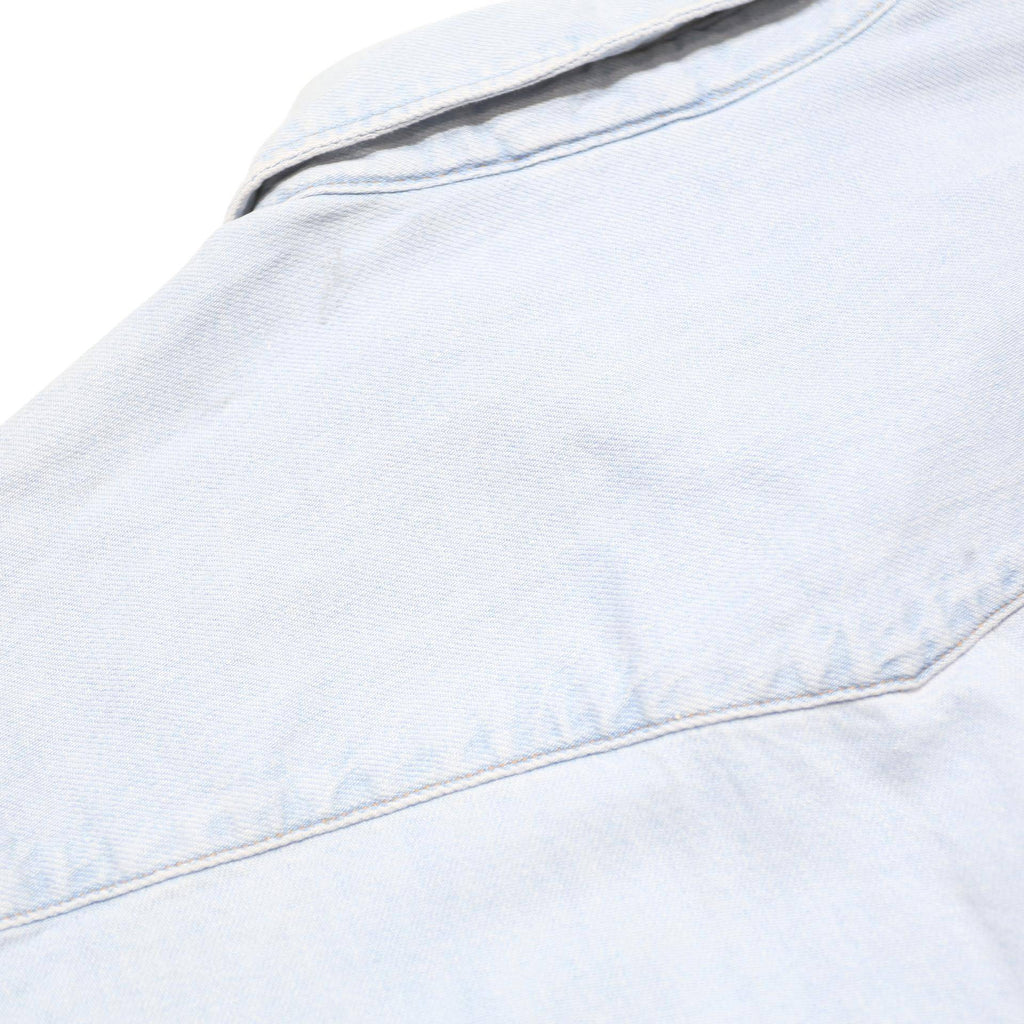 LEVI'S Mens Blue Denim Shirt L Western Style Long Sleeve Cotton Blend Casual