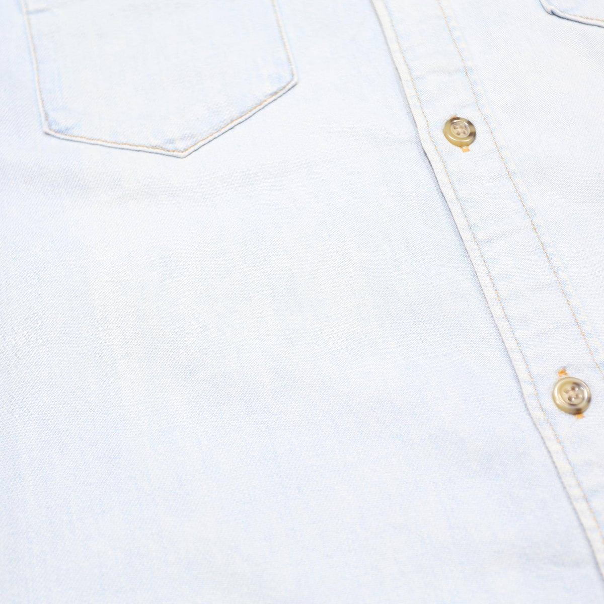 LEVI'S Mens Blue Denim Shirt L Western Style Long Sleeve Cotton Blend Casual