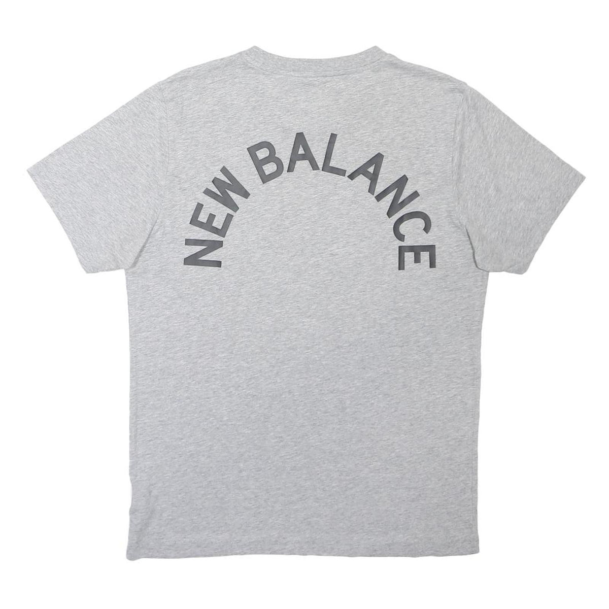 NEW BALANCE Mens Grey Graphic T-Shirt L Short Sleeve Crew Neck Cotton Blend