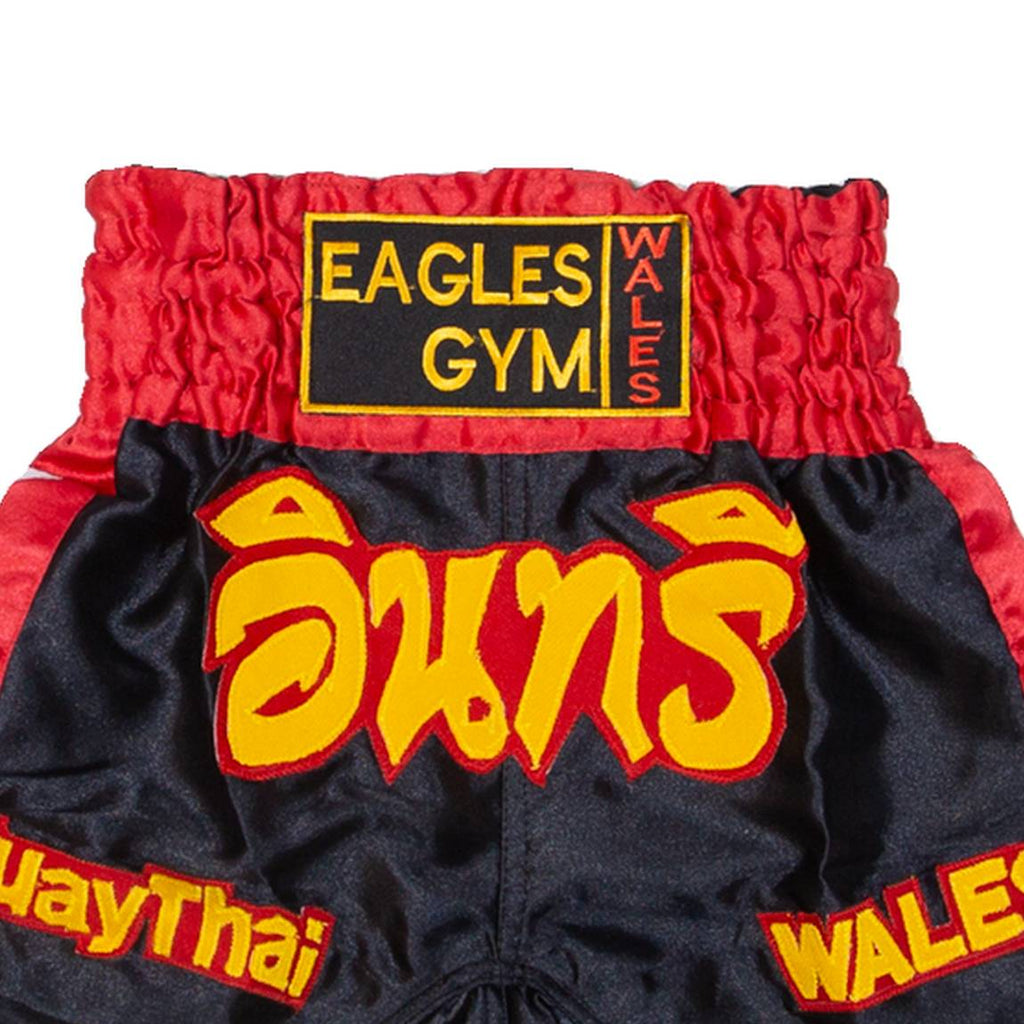 EAGLES GYM Thai Boxing Mens Sports Shorts Red Relaxed XS W22