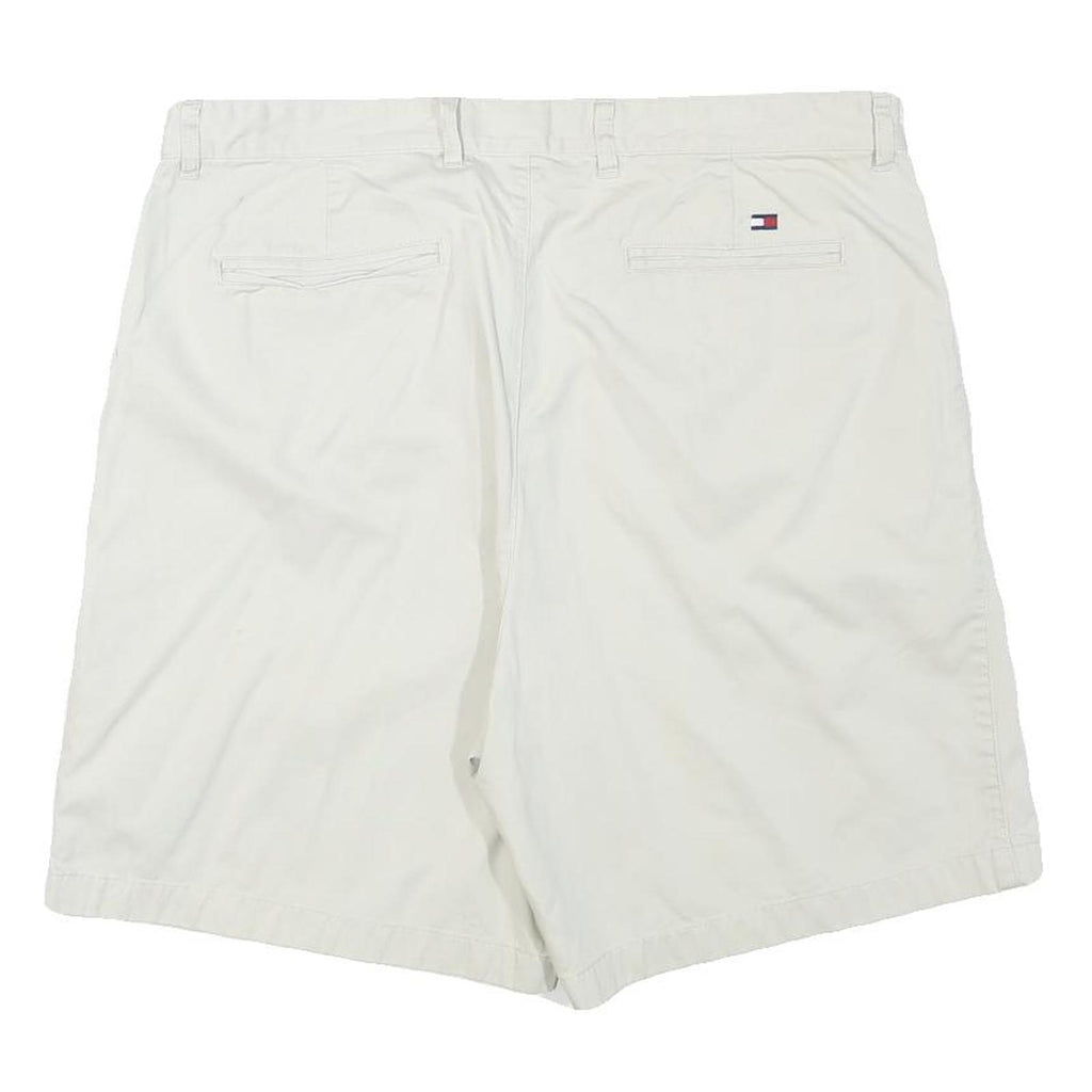 TOMMY HILFIGER Mens White Casual Shorts XL W36 Cotton Blend Comfort Lightweight