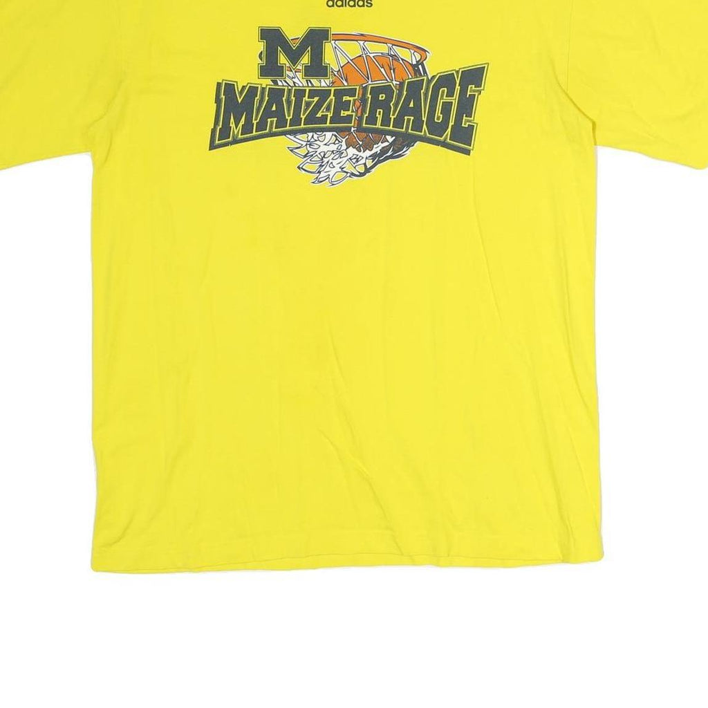 ADIDAS Mens Yellow Maize Rage Graphic T-Shirt M Crew Neck Short Sleeve Cotton