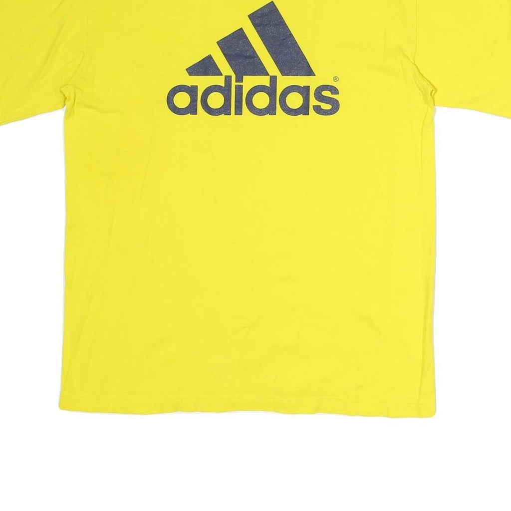 ADIDAS Mens Yellow Maize Rage Graphic T-Shirt M Crew Neck Short Sleeve Cotton