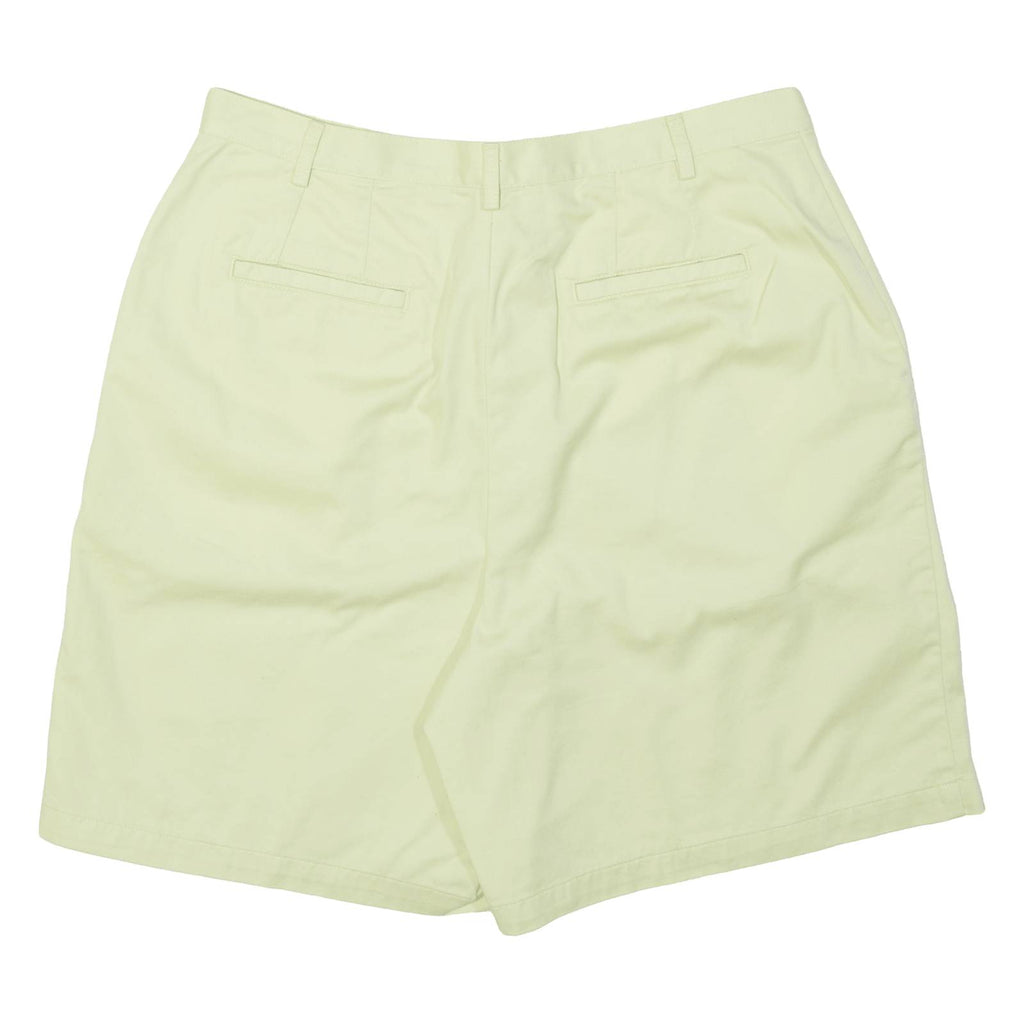 LANDS END Womens Chino Shorts Yellow Classic M W32