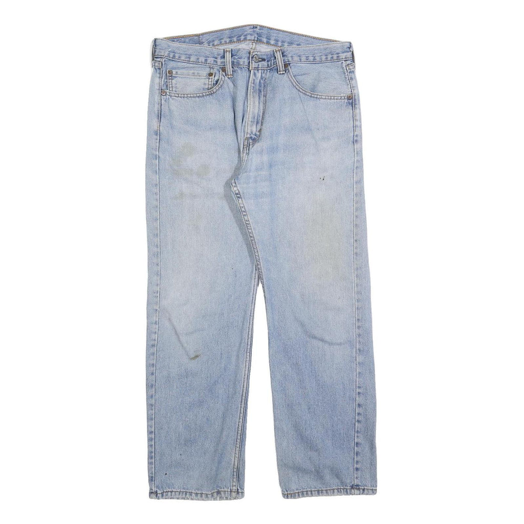 LEVI'S 505 Mens Jeans Blue Regular Straight Denim Light W34 L29 Classic Zip