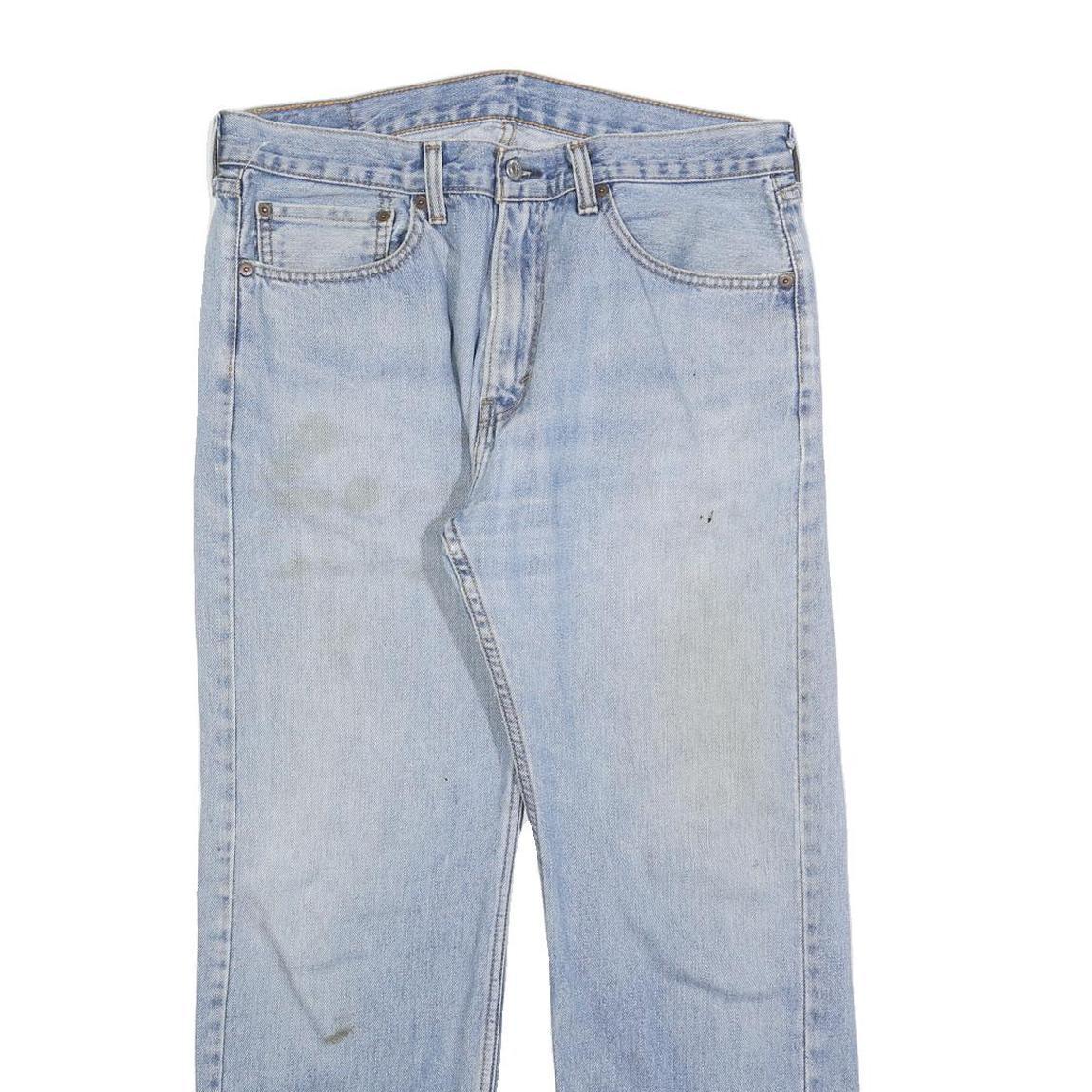 LEVI'S 505 Mens Jeans Blue Regular Straight Denim Light W34 L29 Classic Zip